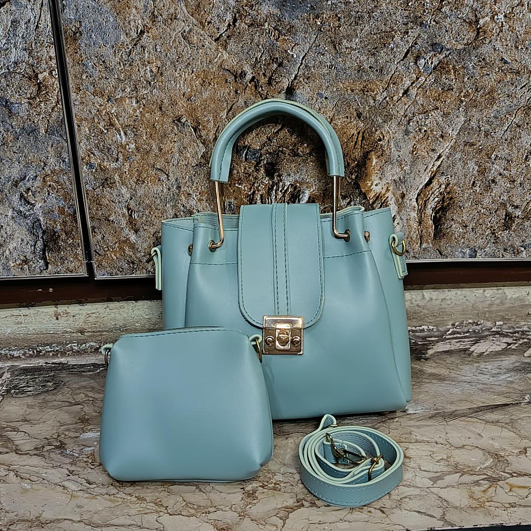 PU Leather 2 piece bag
