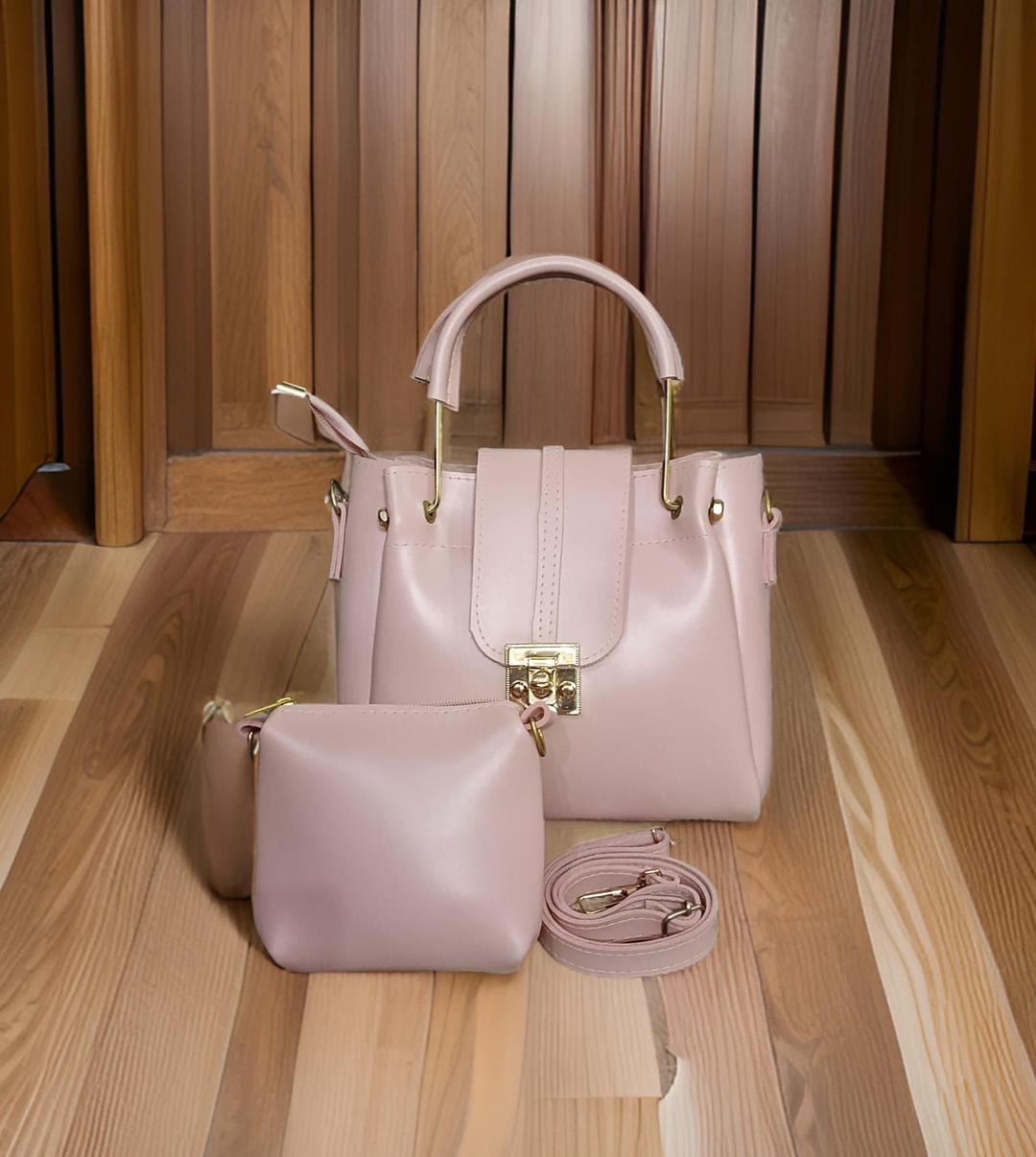 PU Leather 2 piece bag