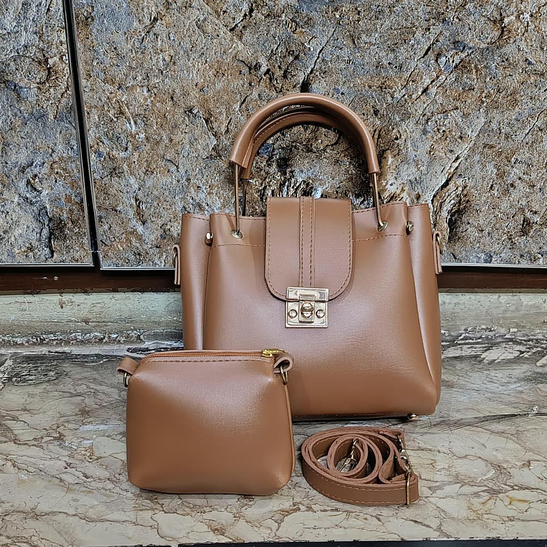 PU Leather 2 piece bag