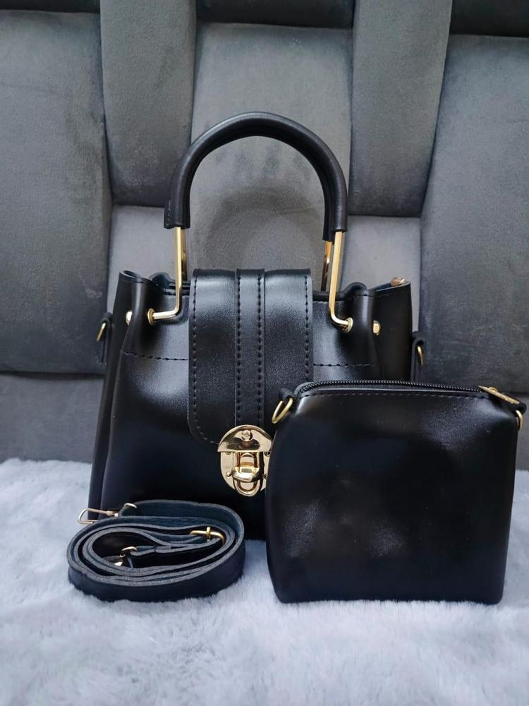 PU Leather 2 piece bag